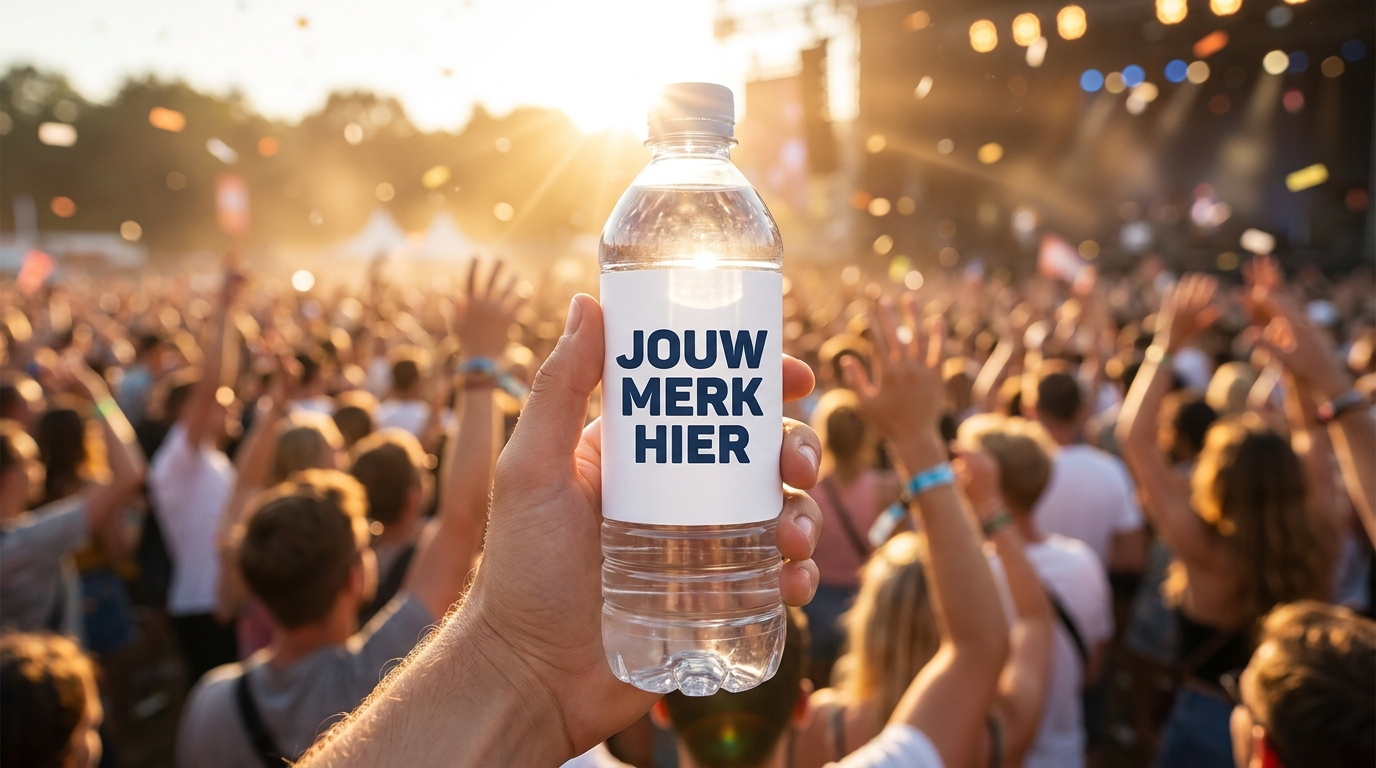 Waterfles met JOUW MERK HIER
